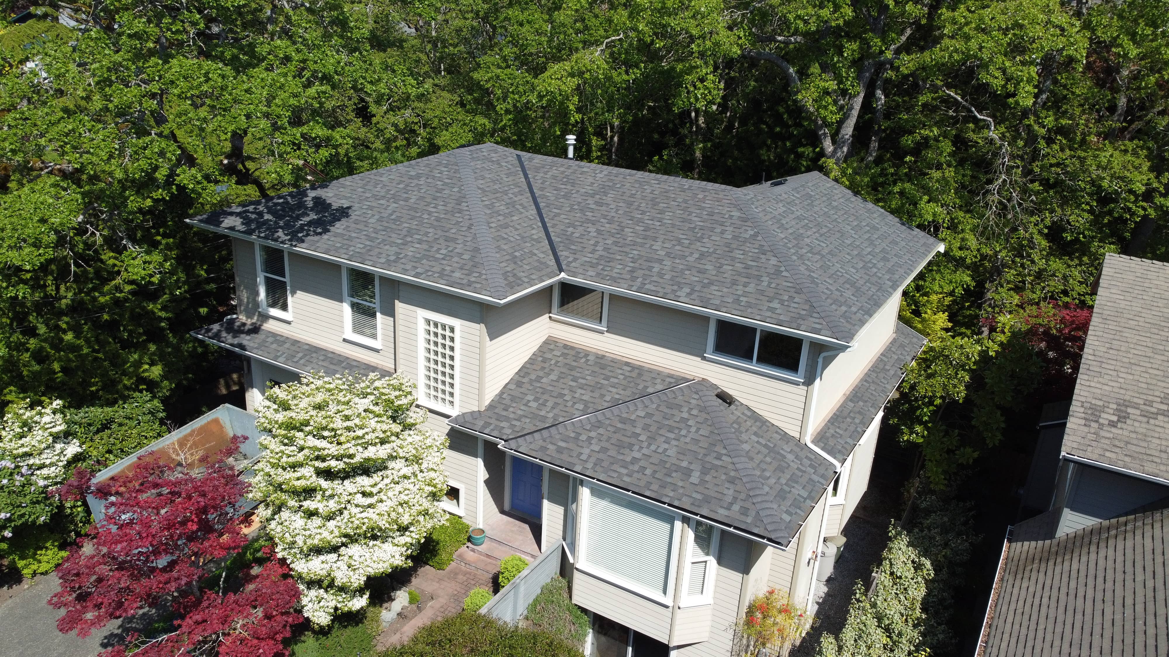 After - completed roof replacement in Victoria BC