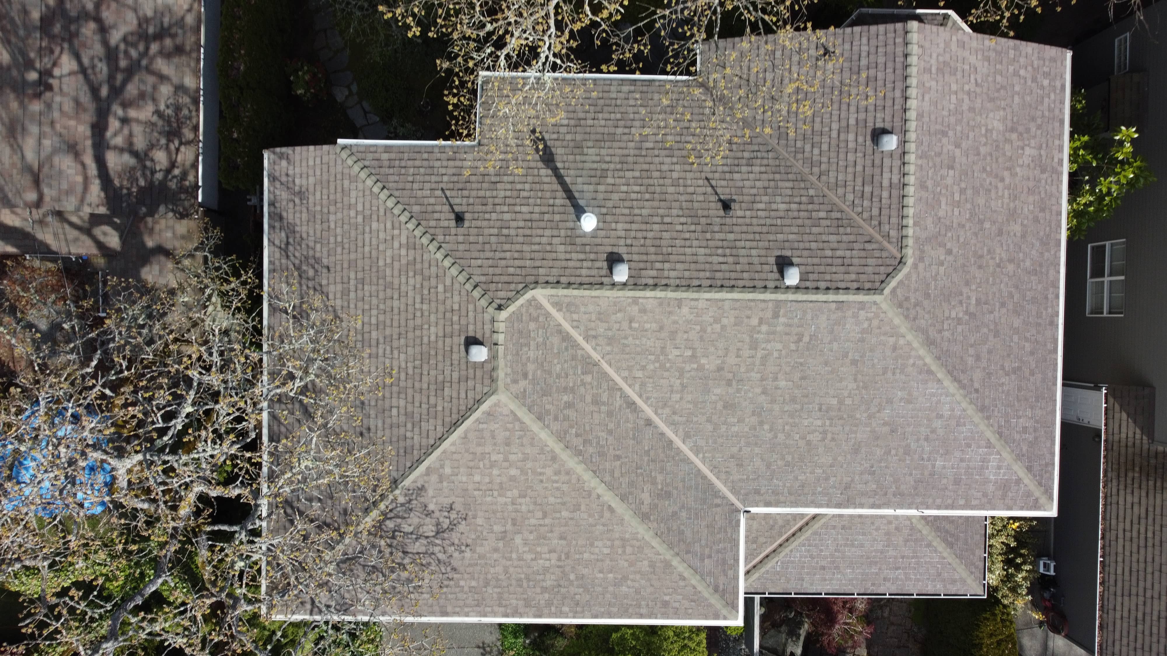 Before - old deteriorating roof requiring replacement